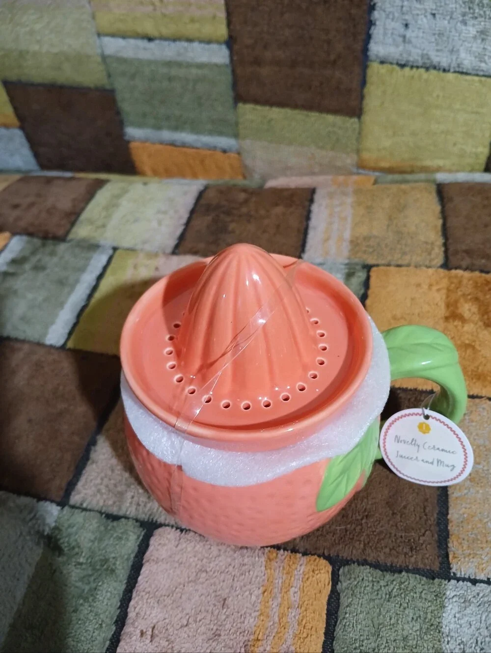 Orange-Shaped Ceramic Citrus Juicer Mug
